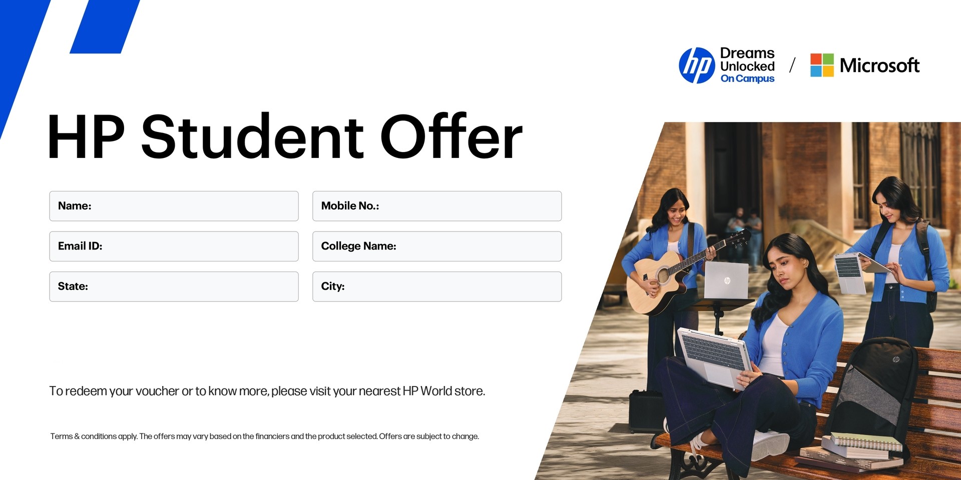 HP Student Offer voucher